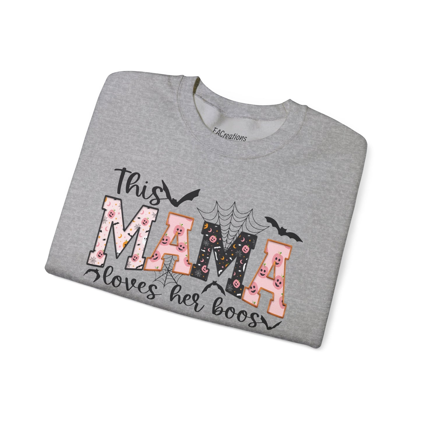 Halloween Mama Ghosts Sweatshirt, Comfortable Crewneck Top, Fall Fashion, Gift for Moms, Ghost Lover Apparel, Cozy Halloween Outfit