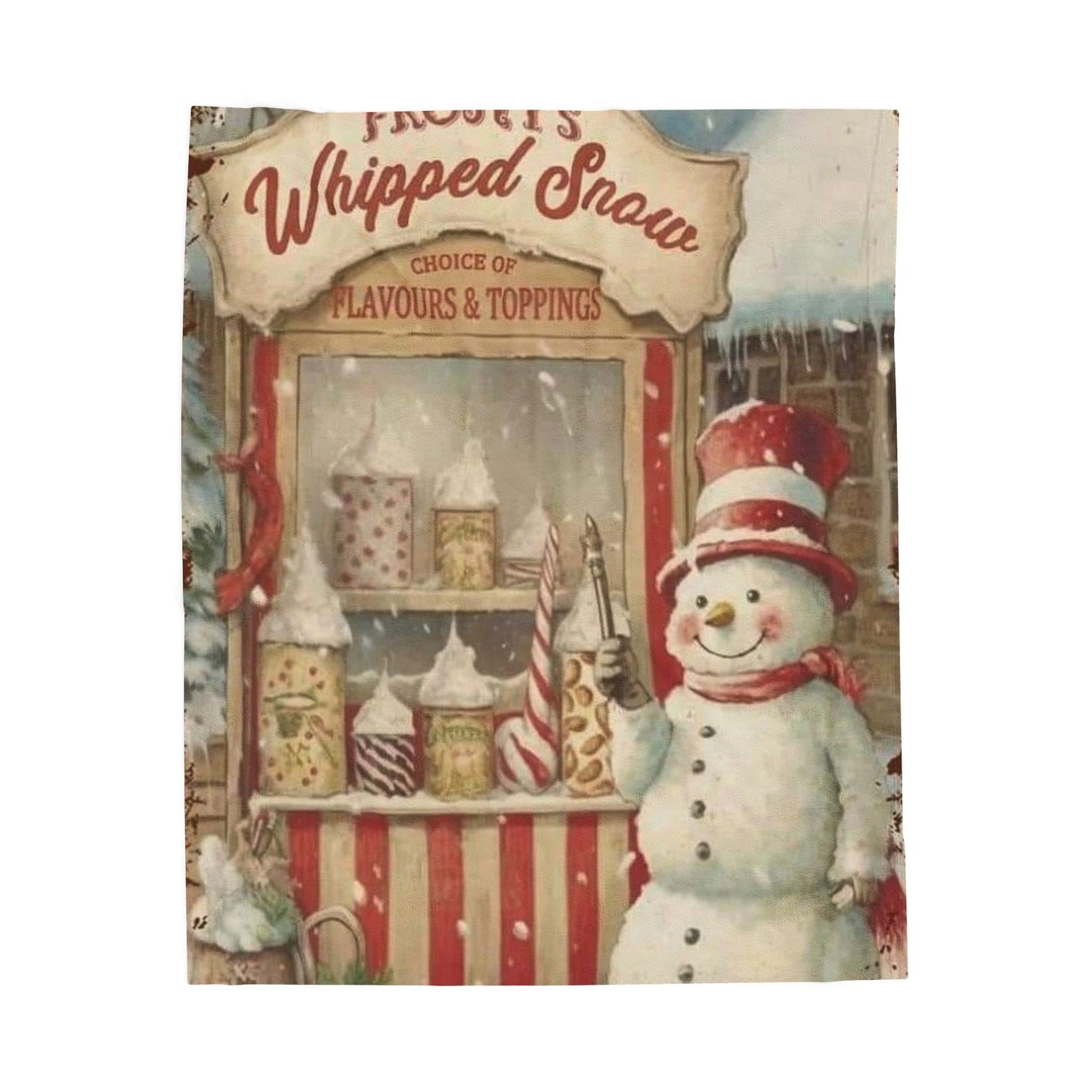 Cozy Holiday Snowman Plush Blanket, Christmas Throw Blanket, Winter Decor, Soft Fleece Blanket, Holiday Gift, Warm Blanket