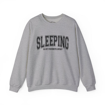 Cozy Unisex Crewneck Sweatshirt - Sleeping is My Favorite Sport, Relaxed Style, Perfect Gift, Lounge Wear, Sleep Lovers