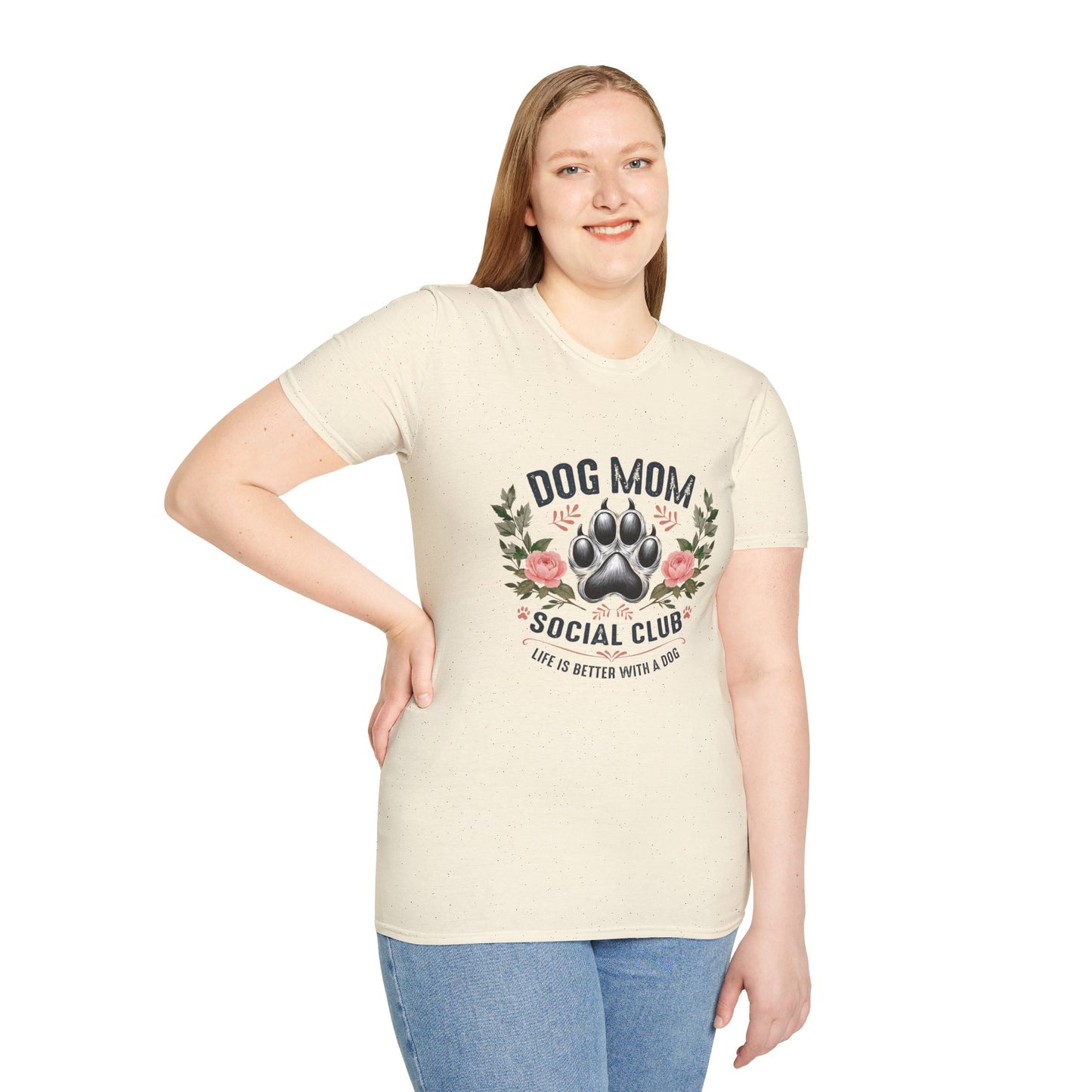 Dog Mom Social Club T-Shirt, Pet Lover Gift, Dog Parent Tee, Animal Lover Apparel, Mother's Day Gift, Casual Wear