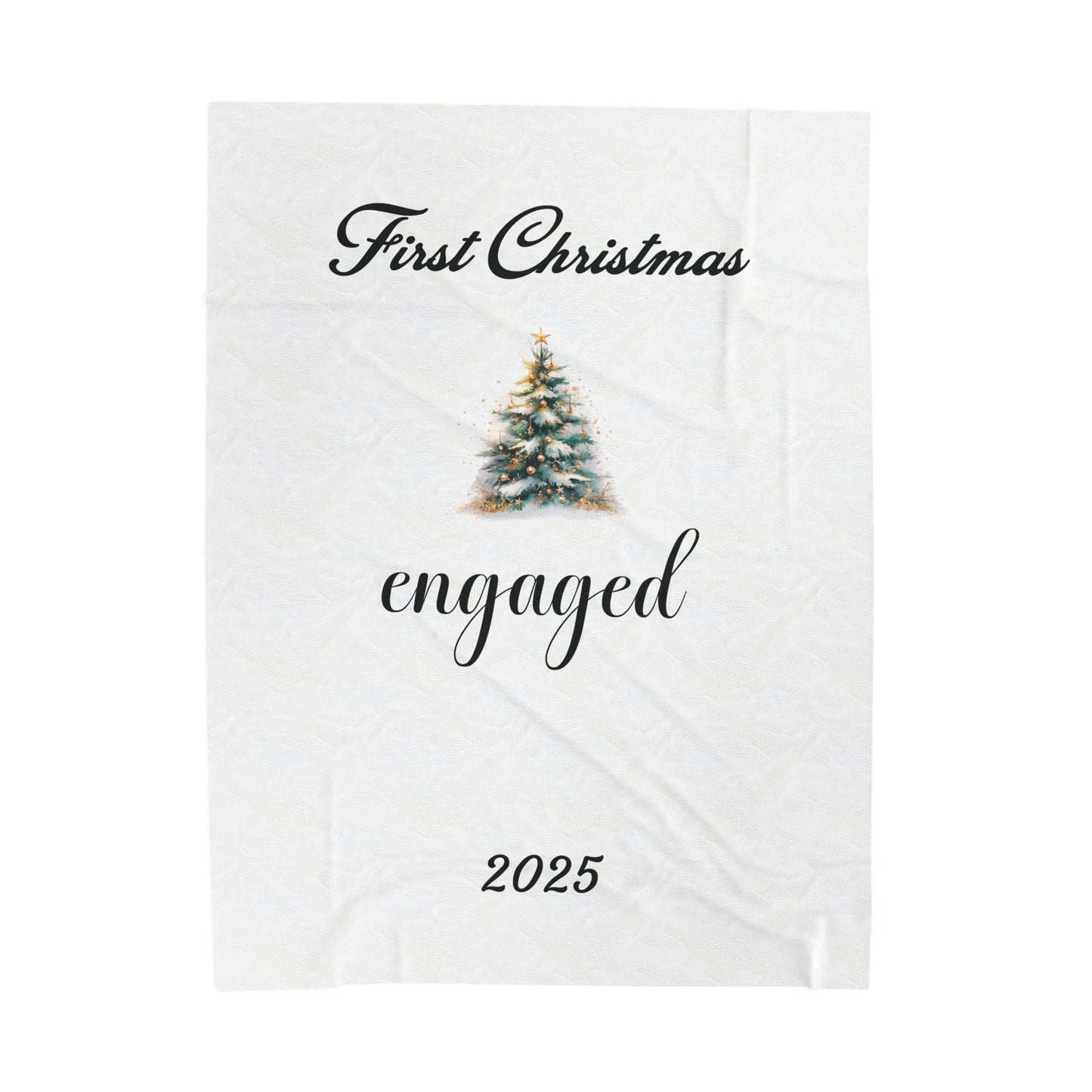Engaged First Christmas Velveteen Plush Blanket, Cozy Wedding Gift, Personalized Holiday Decor, Soft Throw for Couples, Engagement [...]