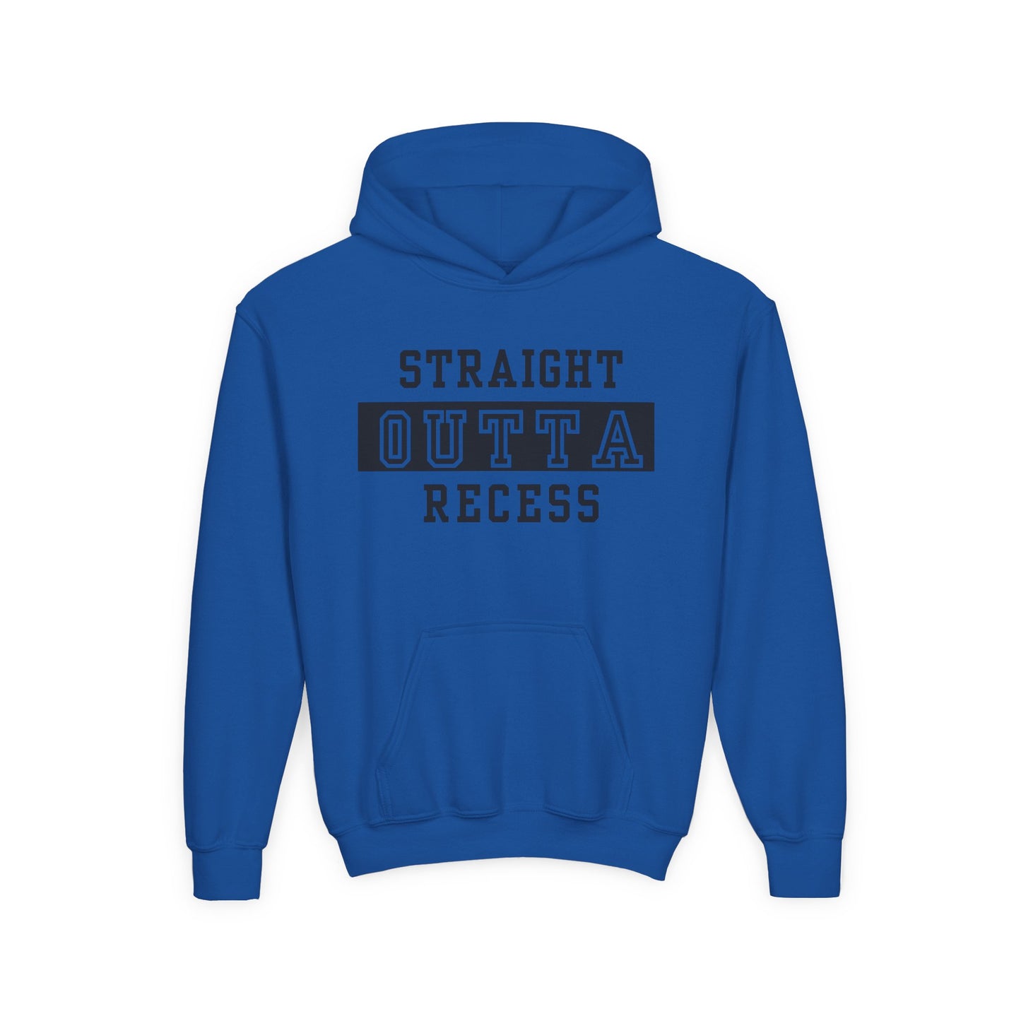 Straight Outta Recess Youth Recess Sweatshirt, Fun Kids Hoodies, Playful Gift for Sons and Daughters, Back to School Wear, Kid's Casual Outfit