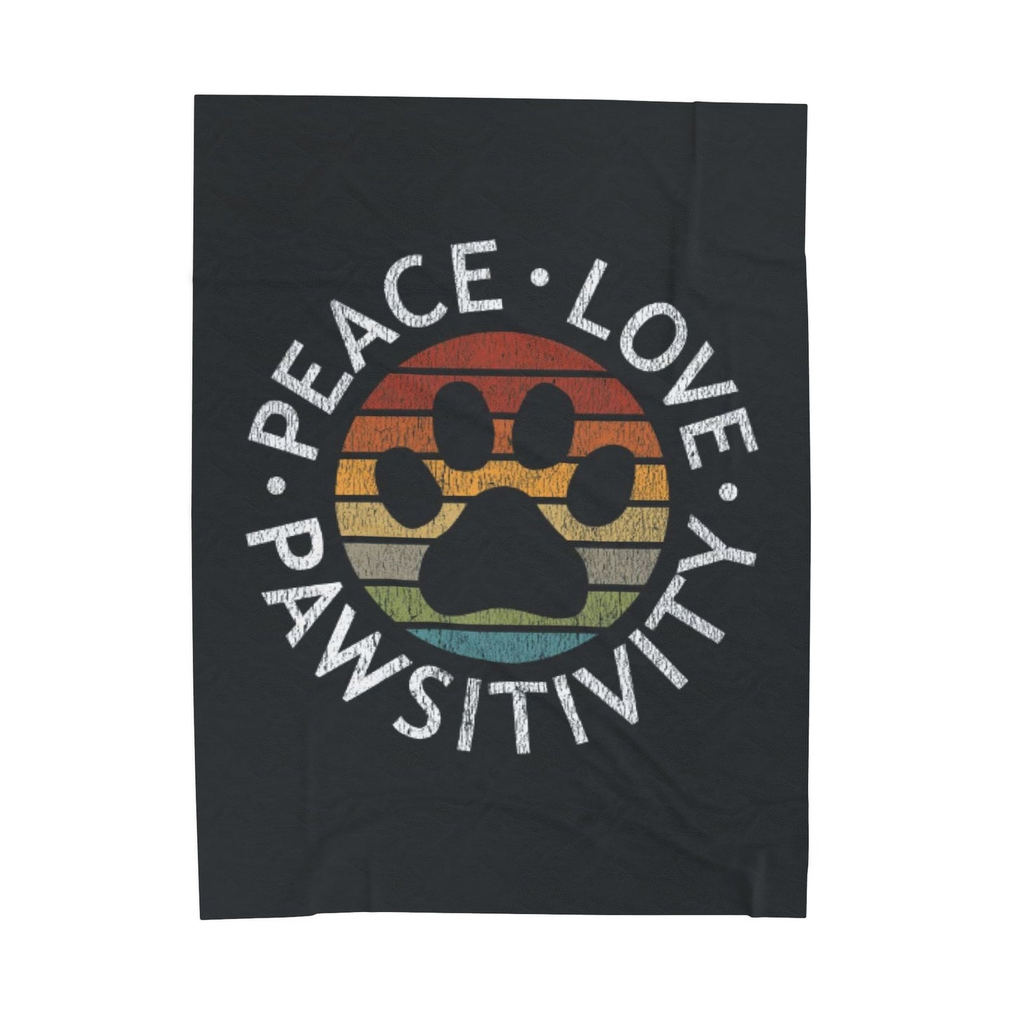 Cozy Pet-Themed Plush Blanket, Peace Love Pawsitivity Fleece Throw, Gift for Animal Lovers, Home Decor, Dog Lover Blanket, Snuggle Blanket