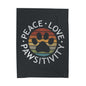 Cozy Pet-Themed Plush Blanket, Peace Love Pawsitivity Fleece Throw, Gift for Animal Lovers, Home Decor, Dog Lover Blanket, Snuggle Blanket