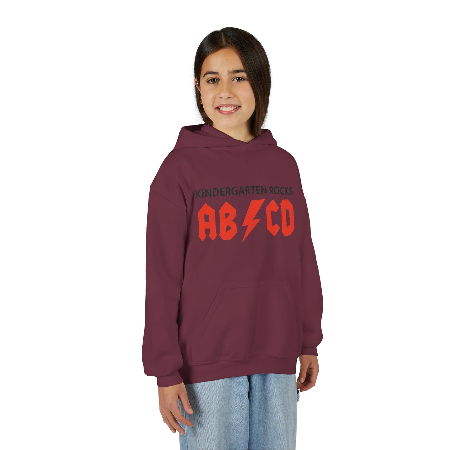 Kindergarten Rocks ABCD Youth Heavy Blend Hooded Sweatshirt