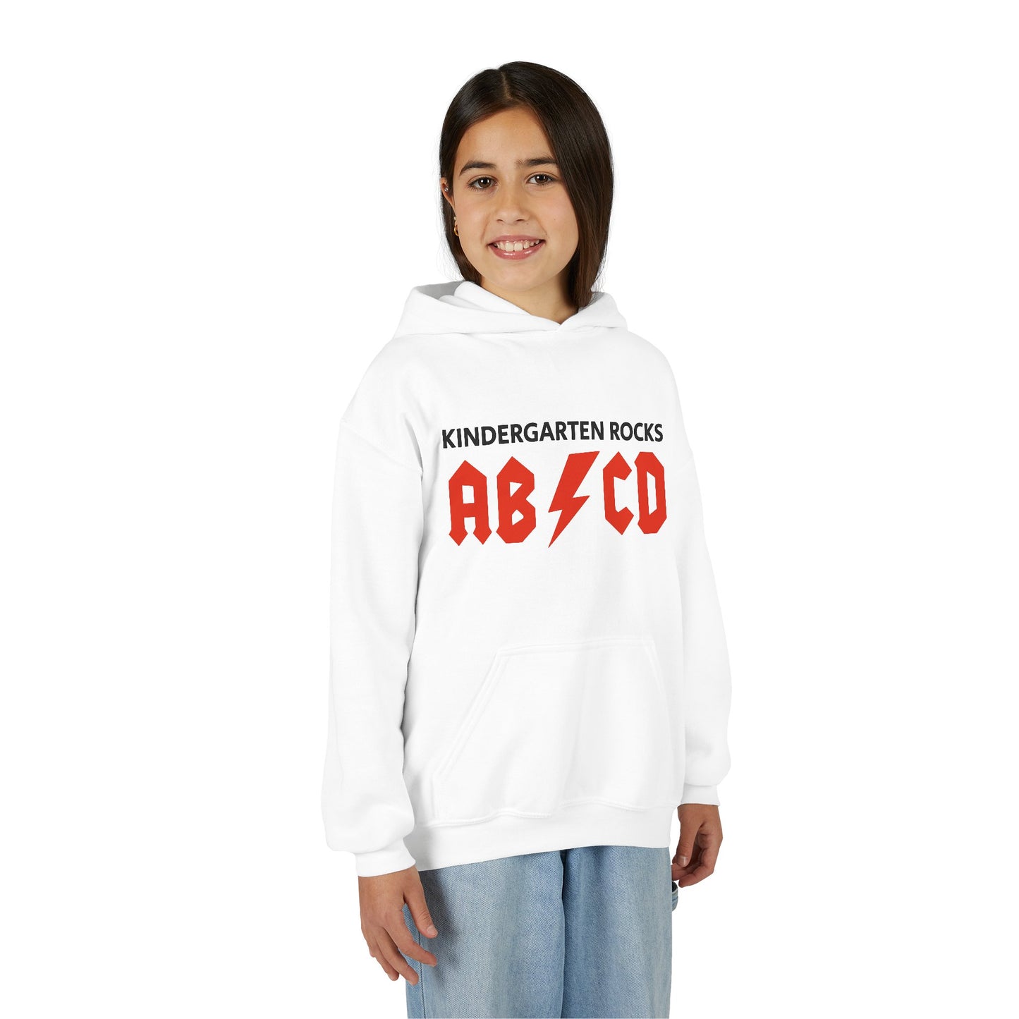 Kindergarten Rocks ABCD Youth Heavy Blend Hooded Sweatshirt