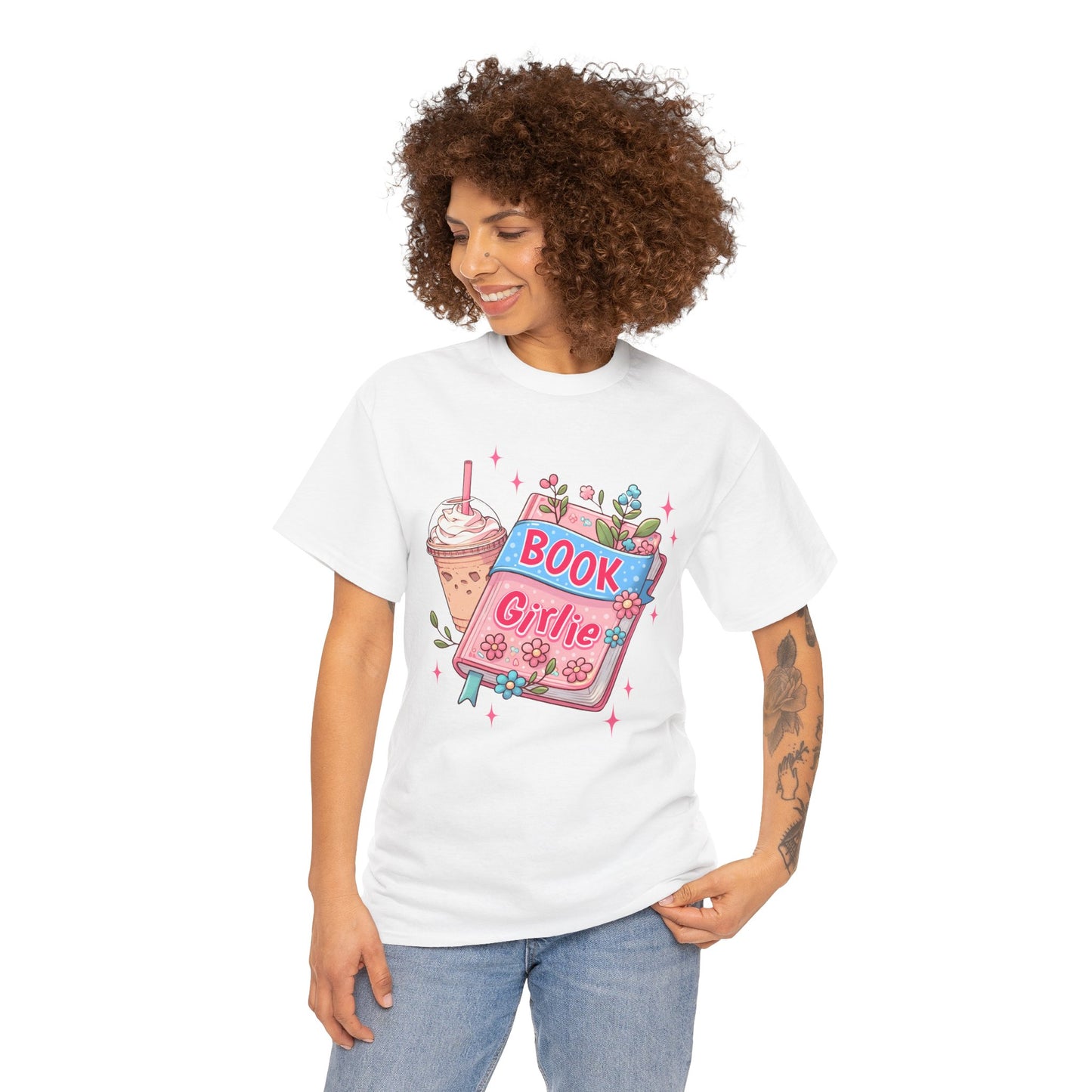 Cute Bookish Girlie Tee - Perfect for Readers, Gifts, Summer Fun, Book Club Shirts, Casual Wear
