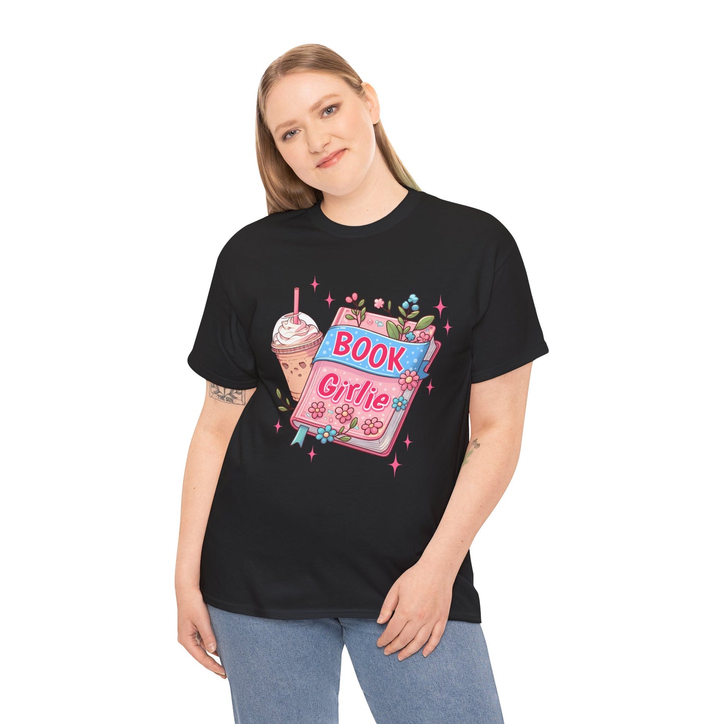 Cute Bookish Girlie Tee - Perfect for Readers, Gifts, Summer Fun, Book Club Shirts, Casual Wear