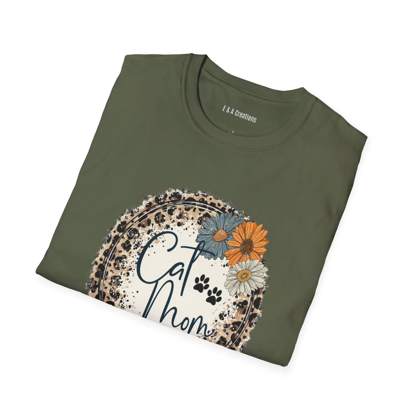 Cat Mom Floral Unisex T-Shirt, Cute Pet Lover Gift, Mother's Day Tee, Animal Lover Shirt, Everyday Comfort Wear