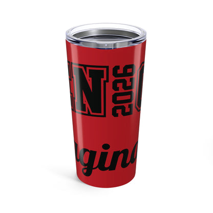 Personalized Graduation Tumbler 20oz, Custom Travel Mug for Graduates, Class of 2026 Drinkware, Red Graduation Gift, Insulated Coffee Cup