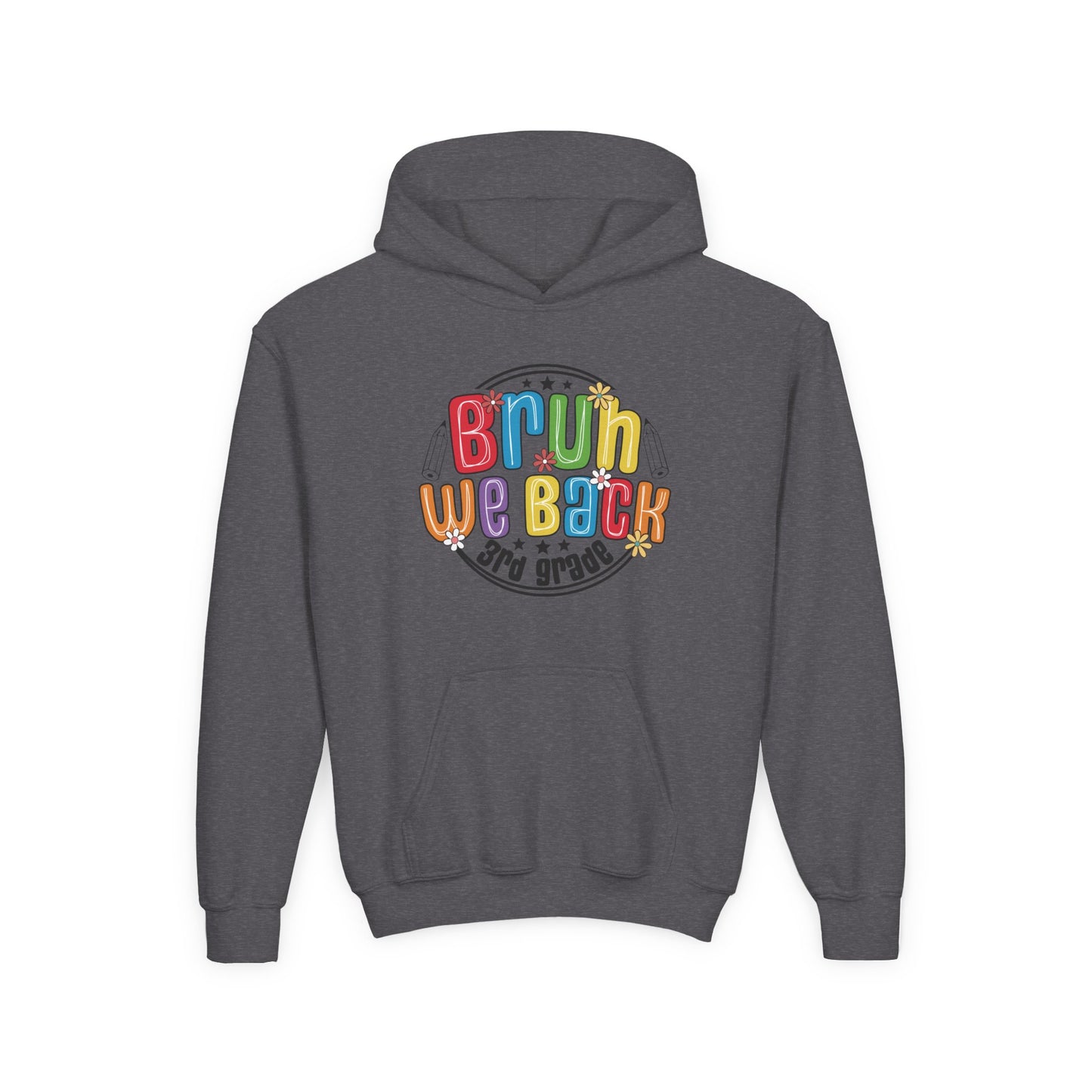 Colorful Youth Hoodie - 3rd Grade "Bruin We Back" Sweatshirt for Kids, Perfect for Back to School, Gift, Everyday Wear, Fun Style, [...]