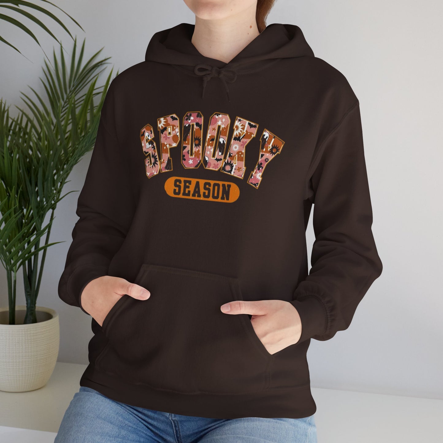 Spooky Season Unisex Hooded Sweatshirt, Casual Wear, Gifts for Athletes, Cozy Streetwear, Sports Lover Apparel, Fall Fashion