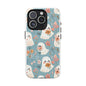 Cute Ghost Floral Magnetic Phone Case, Tough Phone Cover, Halloween Gift, Trendy Case for Kids, Unique Cell Phone Accessory