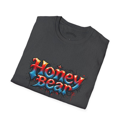 Honey Bear Graphic T-Shirt, Unisex Tee, Cool Casual Wear, Gift for Bear Lovers, Streetwear Style, Trendy Summer Top