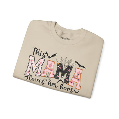 Halloween Mama Ghosts Sweatshirt, Comfortable Crewneck Top, Fall Fashion, Gift for Moms, Ghost Lover Apparel, Cozy Halloween Outfit