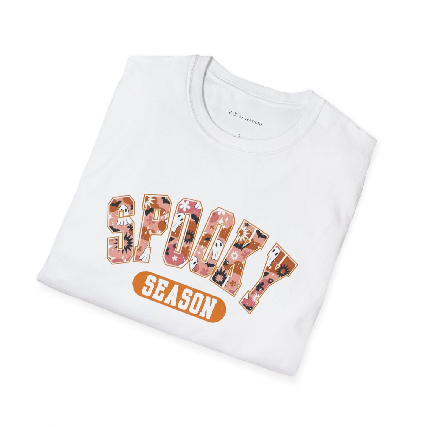 Spooky Season Unisex Softstyle T-Shirt, Halloween Tee, Fall Apparel, Casual Wear, Graphic T-Shirt, Gift for Halloween Lovers