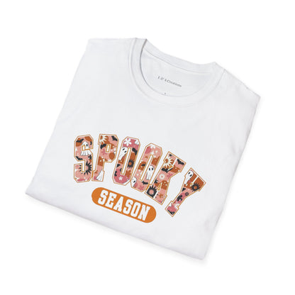 Spooky Season Unisex Softstyle T-Shirt, Halloween Tee, Fall Apparel, Casual Wear, Graphic T-Shirt, Gift for Halloween Lovers