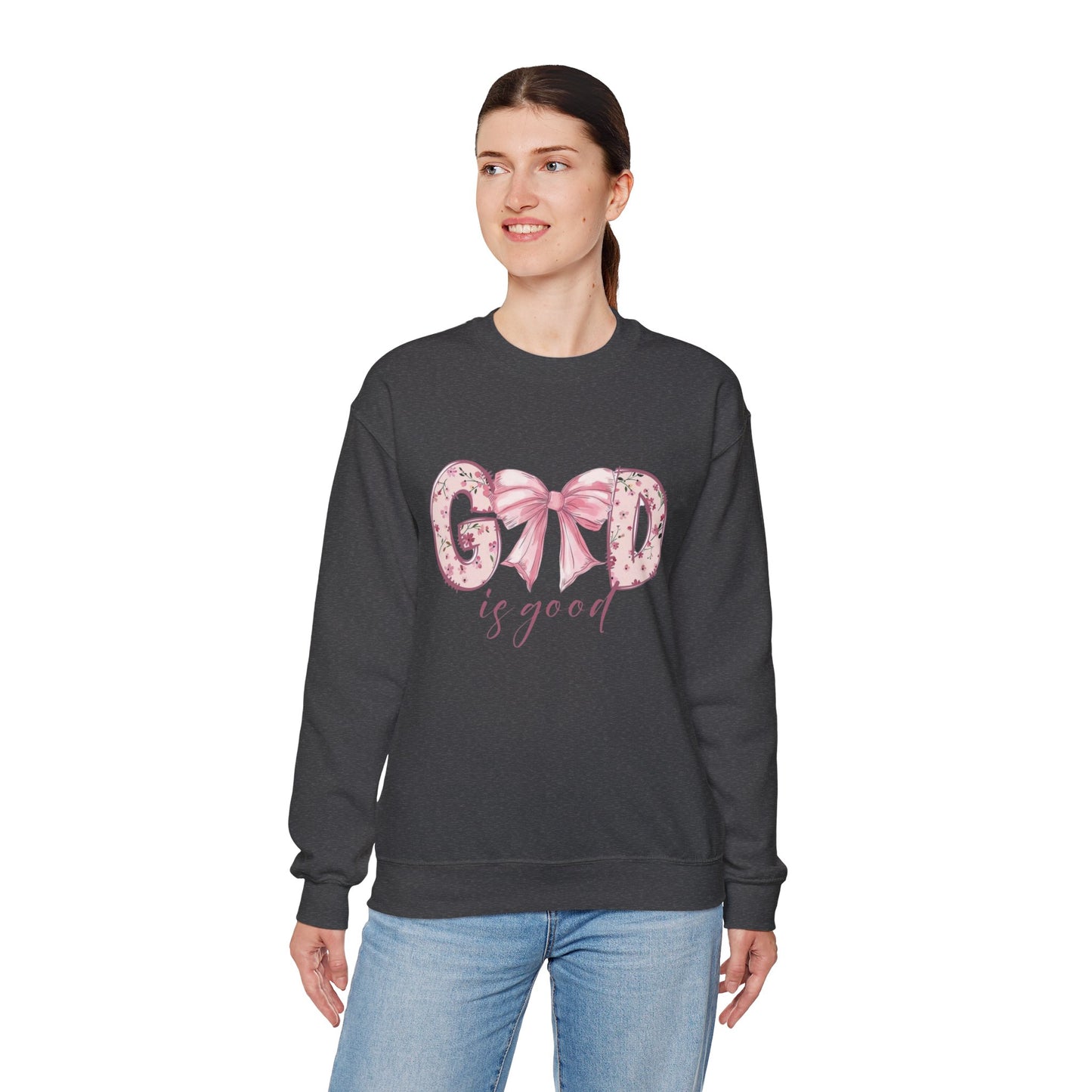 God is Good Crewneck Sweatshirt, Inspirational Sweatshirt, Christian Apparel, Gift for Her, Faith-Based Fashion, Relaxed Fit Sweater
