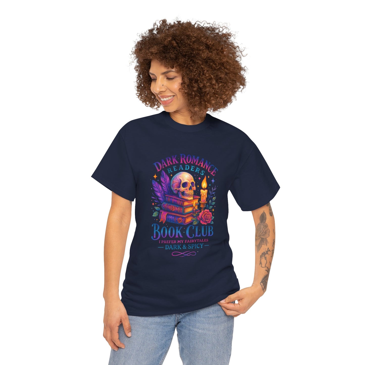 Dark Romance Book Club Tee, Unisex Cotton Graphic Tee, Ideal Gift for Readers, Cozy Bookworm Apparel, Great for Book Lovers, Nerdy T-Shirt