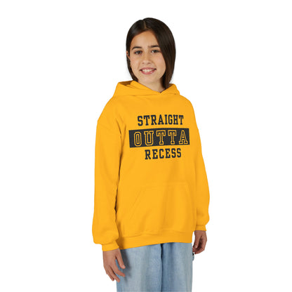 Straight Outta Recess Youth Recess Sweatshirt, Fun Kids Hoodies, Playful Gift for Sons and Daughters, Back to School Wear, Kid's Casual Outfit