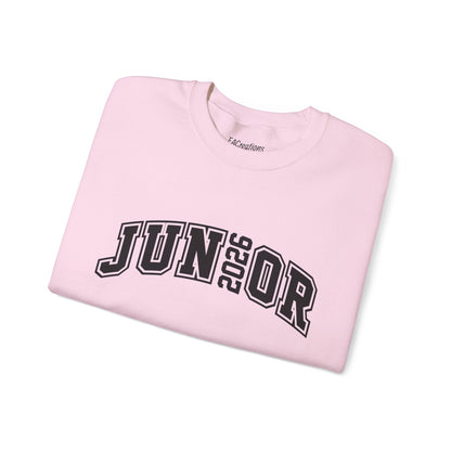 Junior 2026 Crewneck Sweatshirt | Trendy Unisex Gift for Graduates | Cozy Casual Wear | Class of 2026 Apparel | Back to School Fashion
