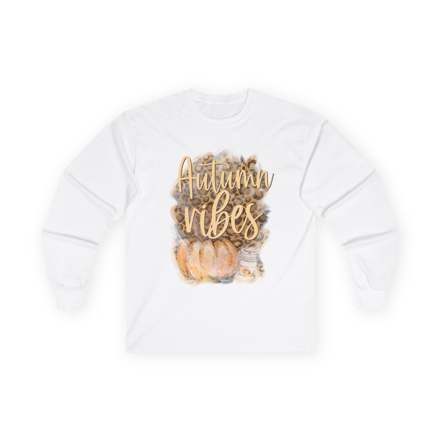 Autumn Vibes Long Sleeve Tee - Ideal for Cozy Days, Fall Fashion, Family Gatherings, Halloween Parties, Thanksgiving Celebrations