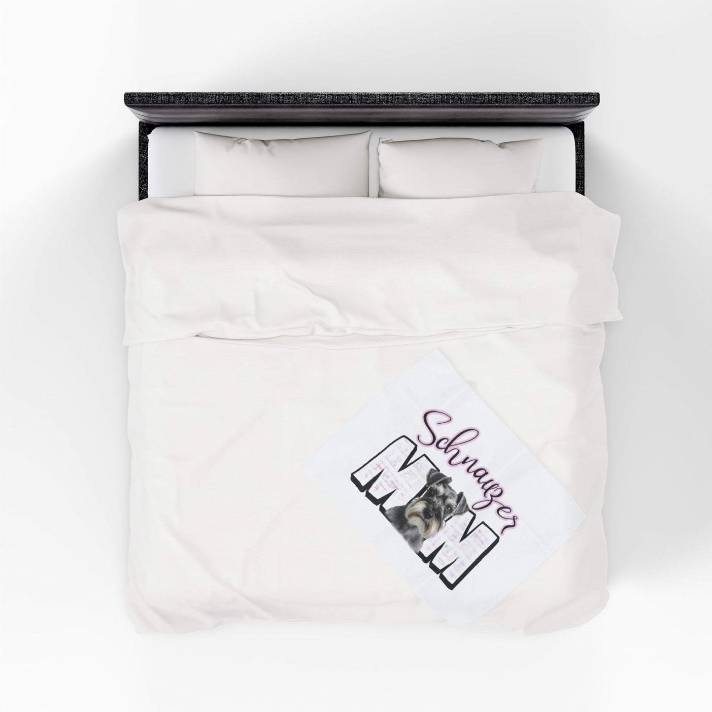 Schnauzer Mom Velveteen Plush Blanket, Cozy Dog Lover Gift, Soft Throw Blanket, Pet Lover Decor, Warm Home Accessory