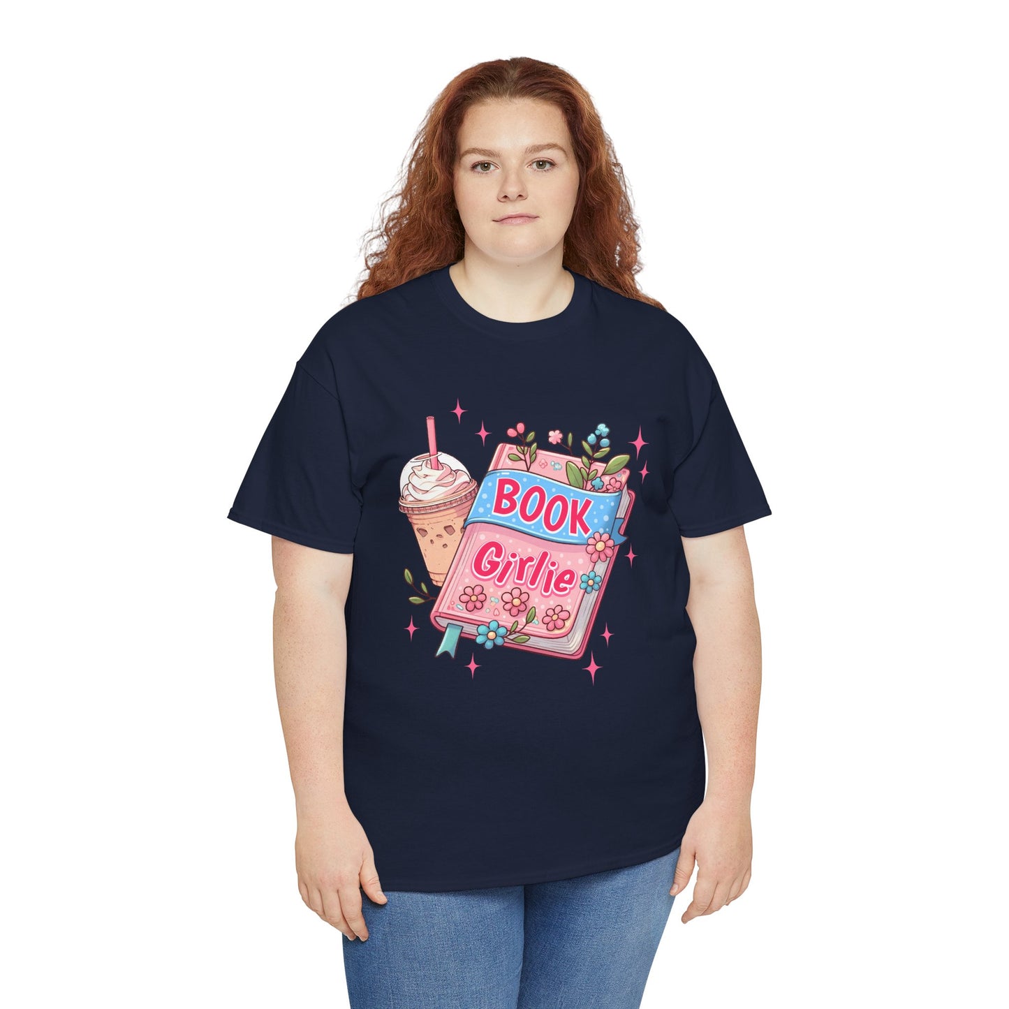 Cute Bookish Girlie Tee - Perfect for Readers, Gifts, Summer Fun, Book Club Shirts, Casual Wear