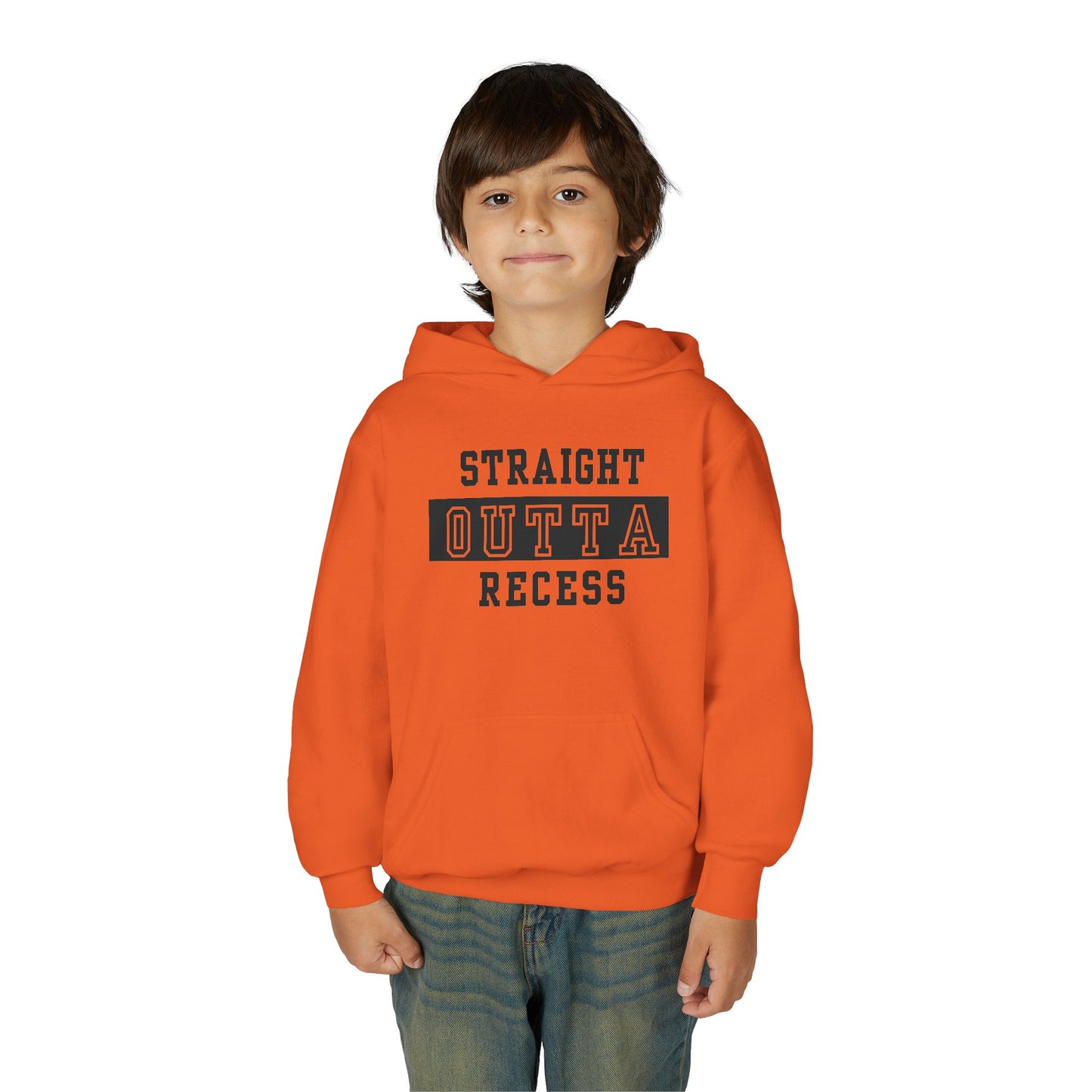 Straight Outta Recess Youth Recess Sweatshirt, Fun Kids Hoodies, Playful Gift for Sons and Daughters, Back to School Wear, Kid's Casual Outfit