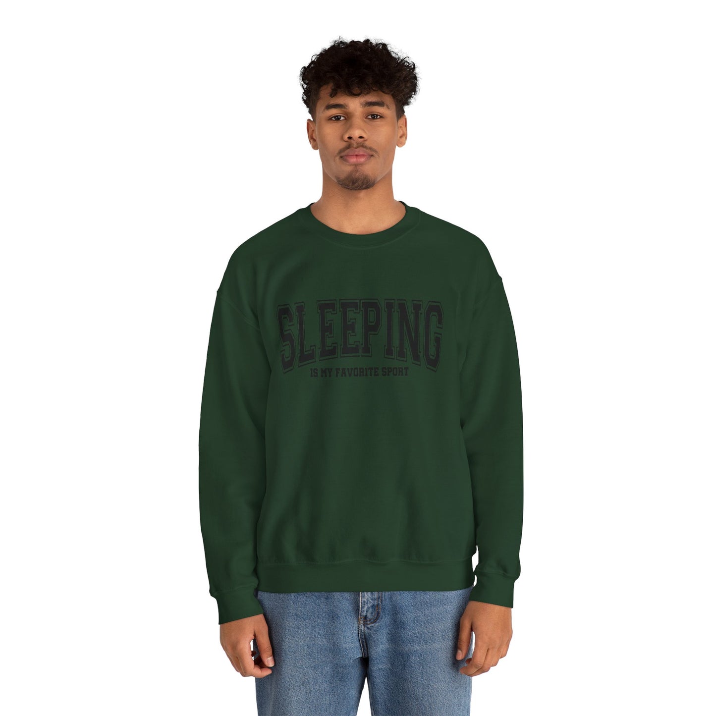 Cozy Unisex Crewneck Sweatshirt - Sleeping is My Favorite Sport, Relaxed Style, Perfect Gift, Lounge Wear, Sleep Lovers
