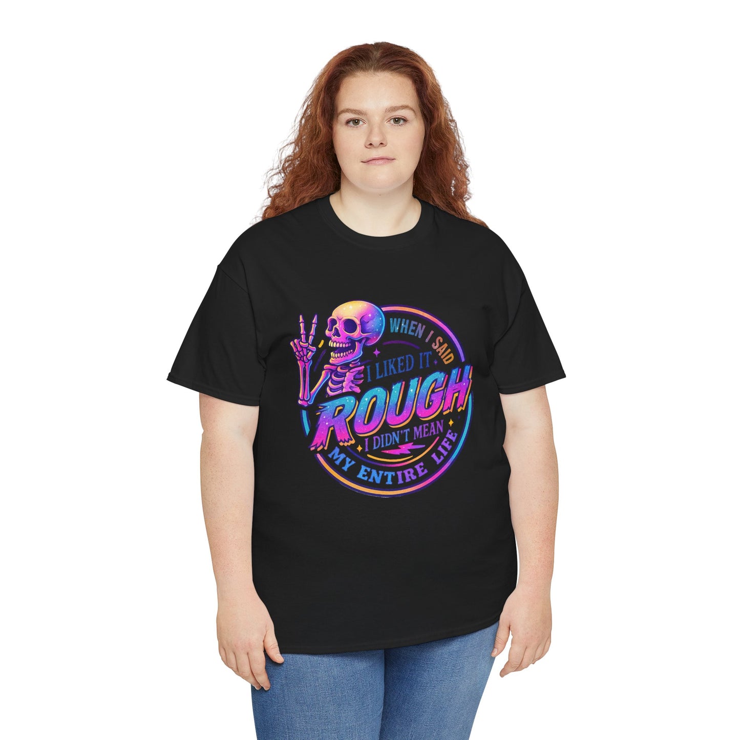 Rough Life Unisex Tee, Funny Skeleton T-Shirt, Casual Everyday Style, Gift for Friends, Unique Graphic Tee