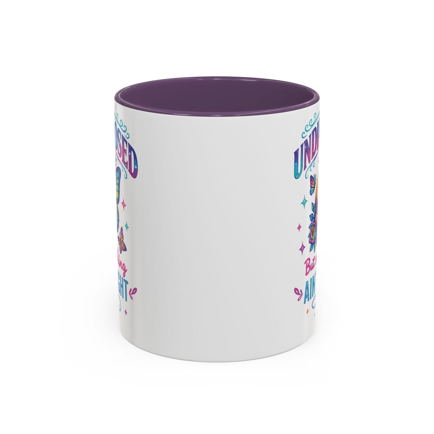 Undiagnosed Vibes Coffee Mug, Bohemian Coffee Cup, Unique Gift for Mental Health Awareness, Colorful Skull Design, Fun Drinking Mug