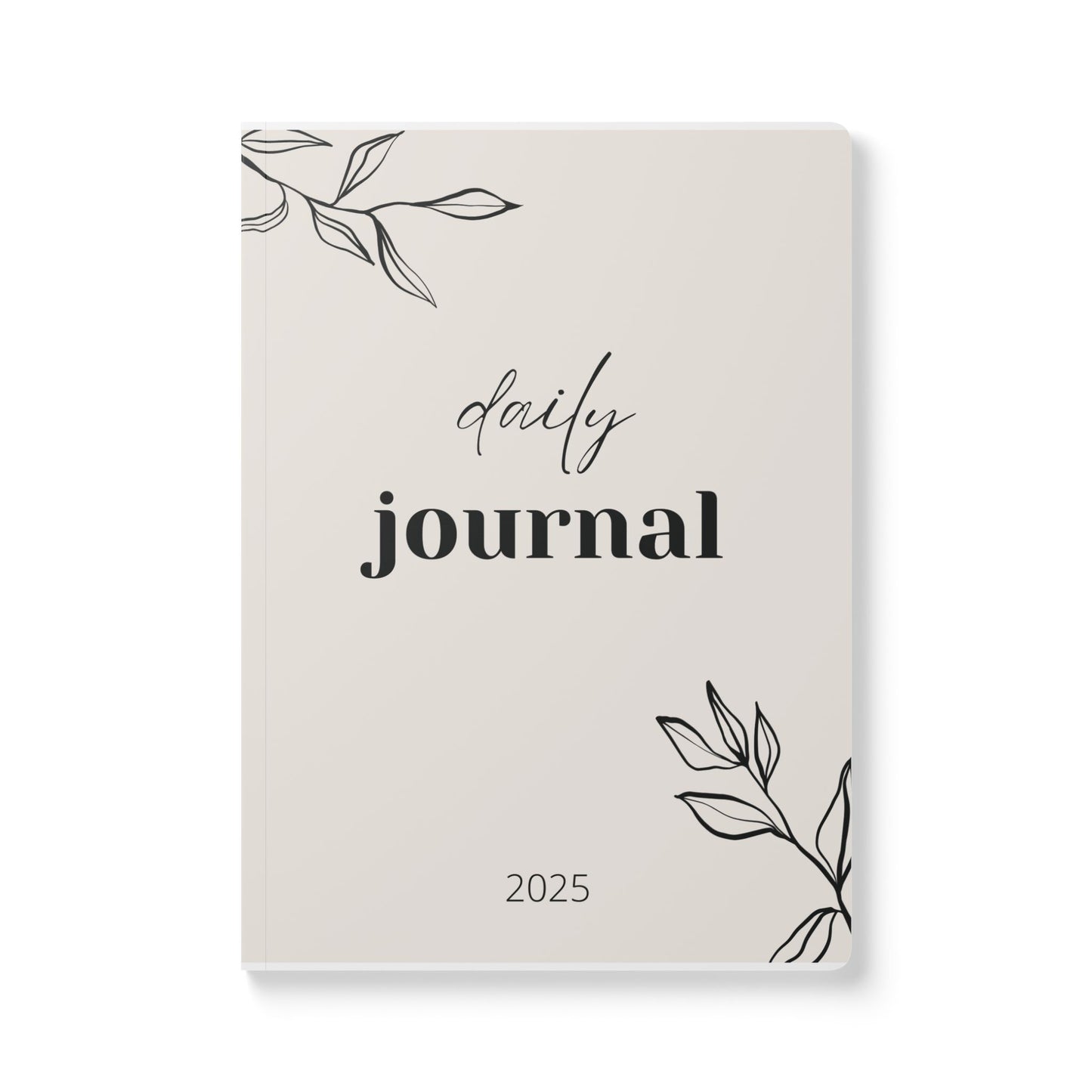 Elegant Softcover Journal, Daily Writing Notebook, Floral Design Journal, Gift for Writers, Unique Art Journal, 2025 Planner