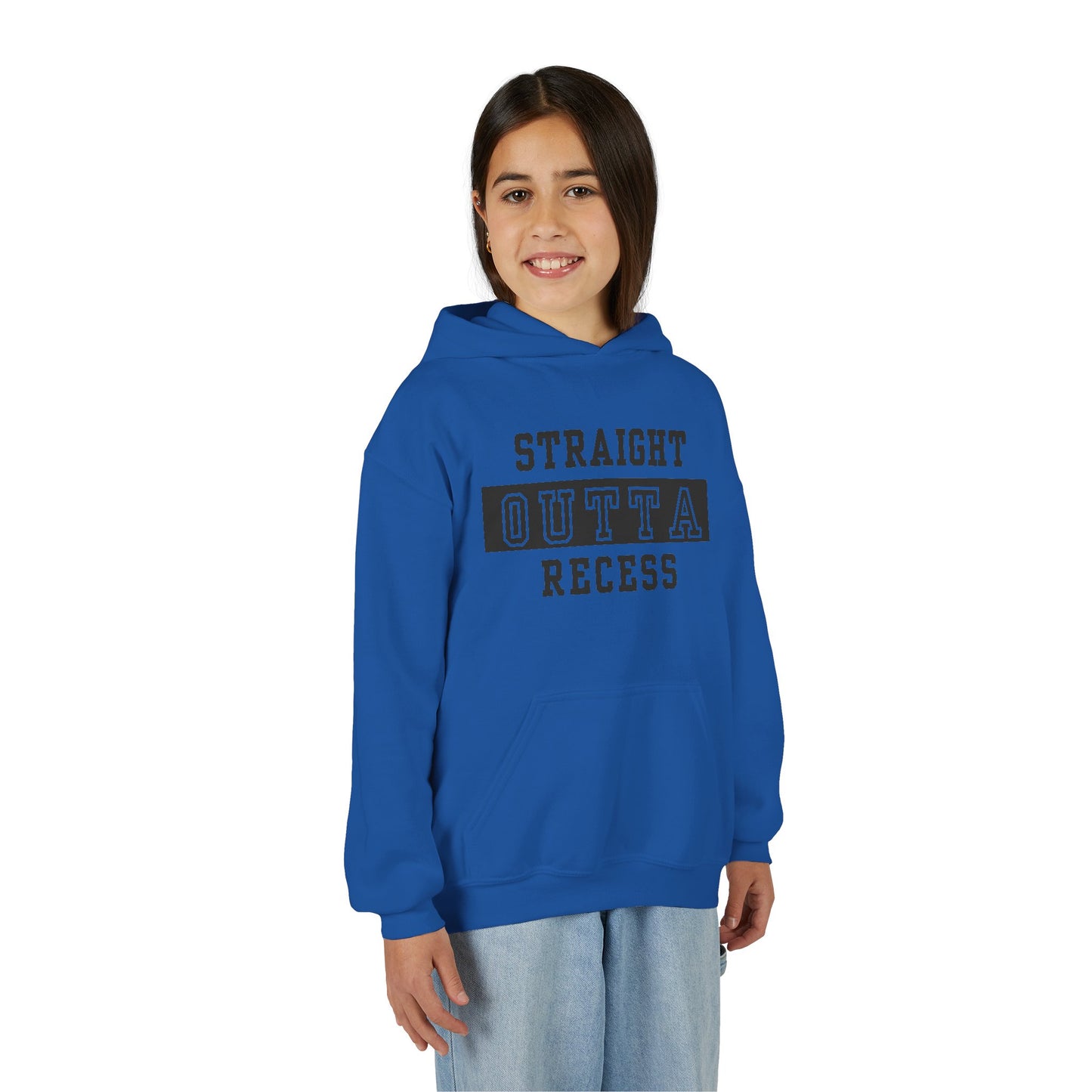 Straight Outta Recess Youth Recess Sweatshirt, Fun Kids Hoodies, Playful Gift for Sons and Daughters, Back to School Wear, Kid's Casual Outfit
