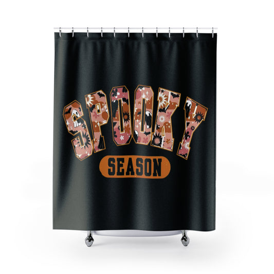 Spooky Season Shower Curtain - Halloween Decor, Bathroom Accessories, Gothic Home Style, Unique Gift, Seasonal Decor
