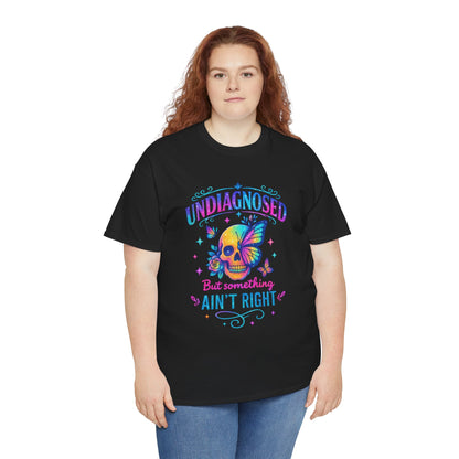 Colorful Undiagnosed Heavy Cotton Tee, Funny T-Shirt, Unique Gift, Mental Health Awareness, Casual Daily Wear, Unisex Apparel