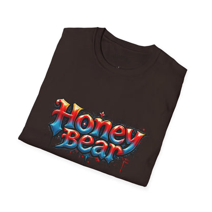 Honey Bear Graphic T-Shirt, Unisex Tee, Cool Casual Wear, Gift for Bear Lovers, Streetwear Style, Trendy Summer Top