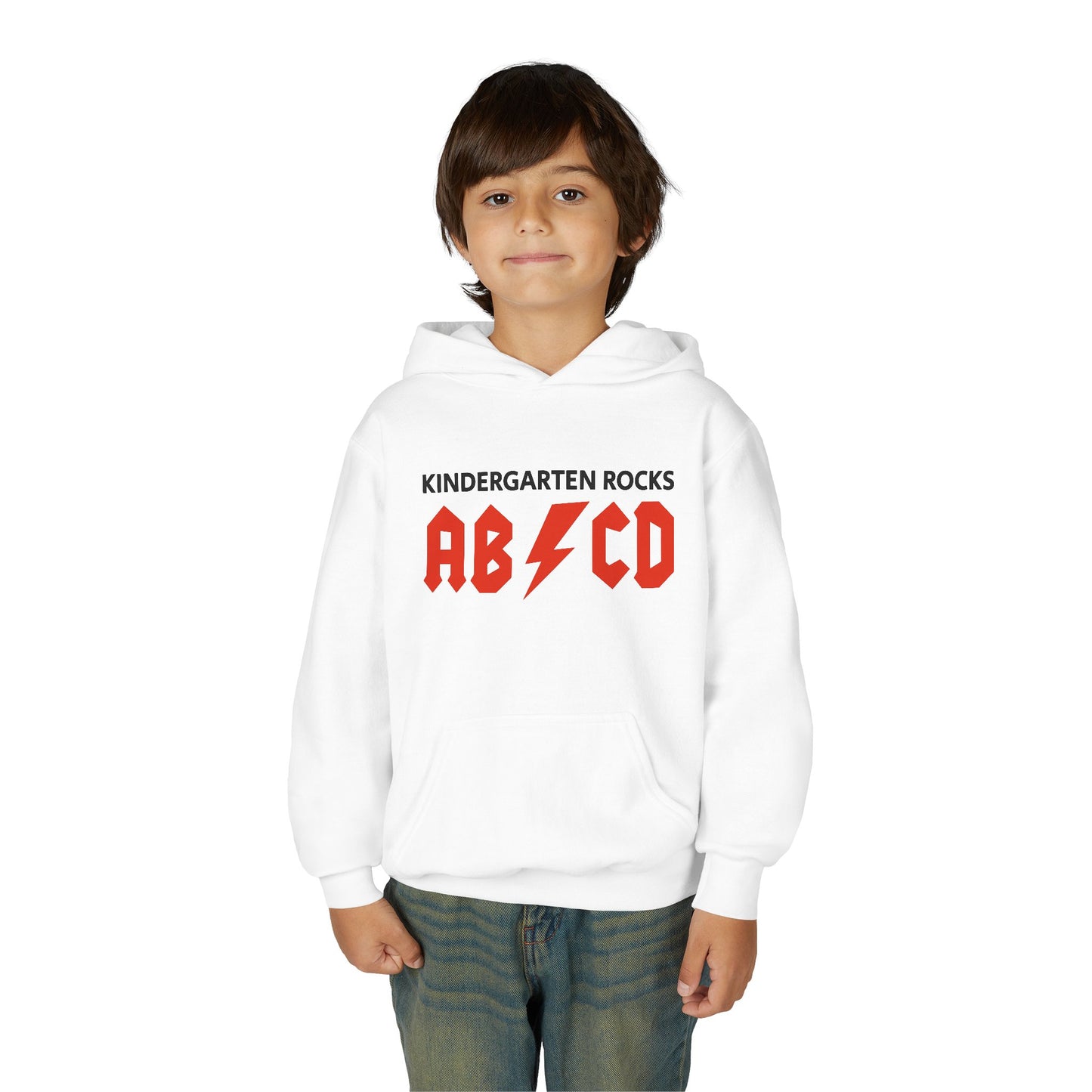 Kindergarten Rocks ABCD Youth Heavy Blend Hooded Sweatshirt