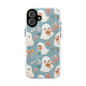 Cute Ghost Floral Magnetic Phone Case, Tough Phone Cover, Halloween Gift, Trendy Case for Kids, Unique Cell Phone Accessory