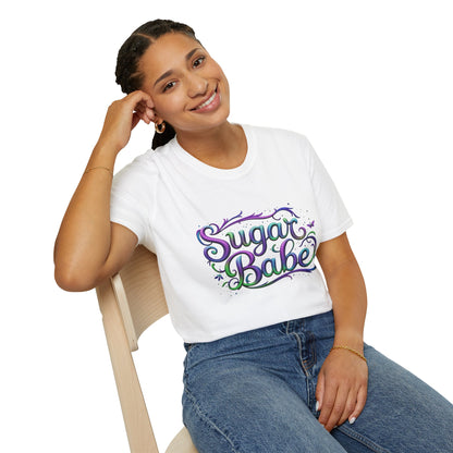 Sugar Babe Unisex Softstyle T-Shirt, Cute Graphic Tee, Casual Wear, Gift for Her, Spring Fashion, Trendy Top