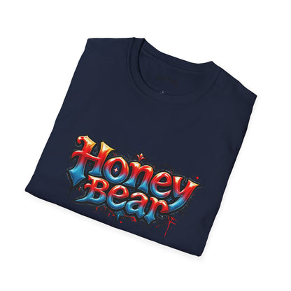 Honey Bear Graphic T-Shirt, Unisex Tee, Cool Casual Wear, Gift for Bear Lovers, Streetwear Style, Trendy Summer Top