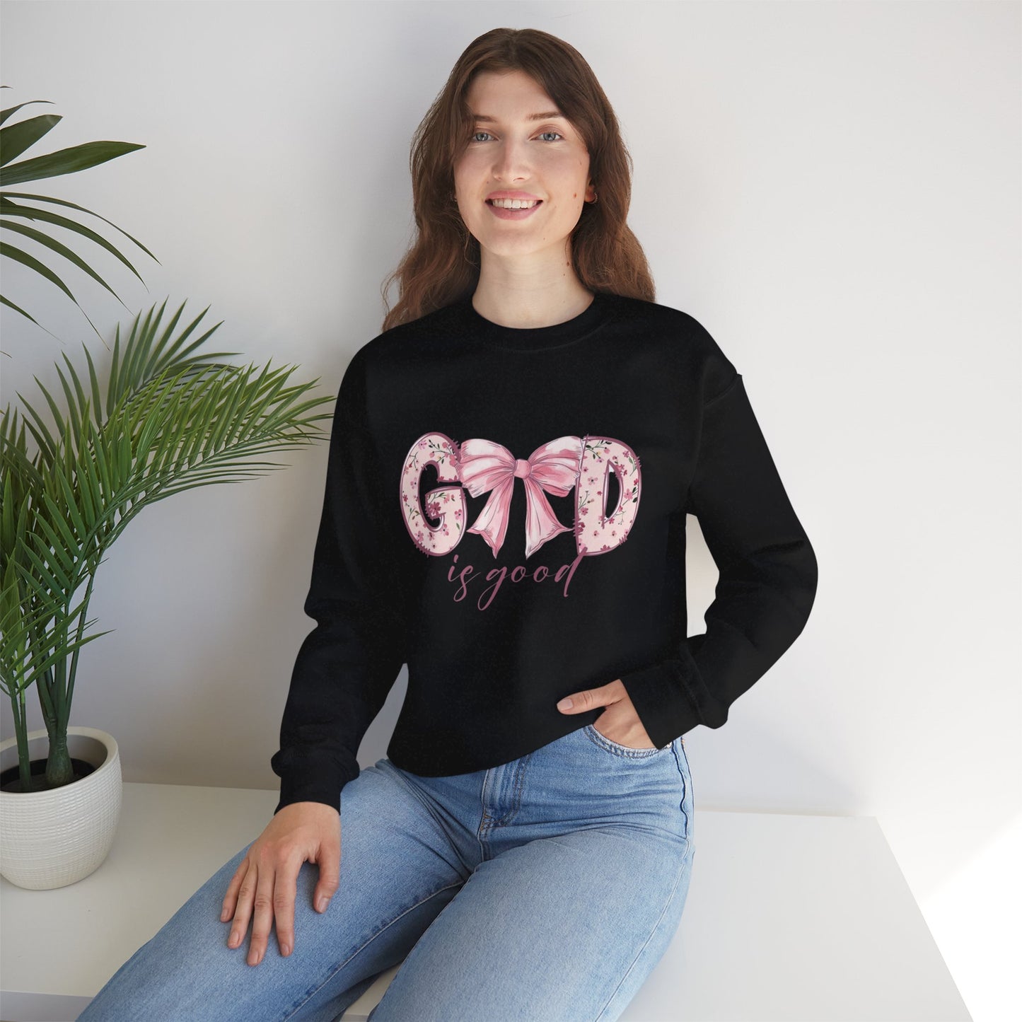God is Good Crewneck Sweatshirt, Inspirational Sweatshirt, Christian Apparel, Gift for Her, Faith-Based Fashion, Relaxed Fit Sweater