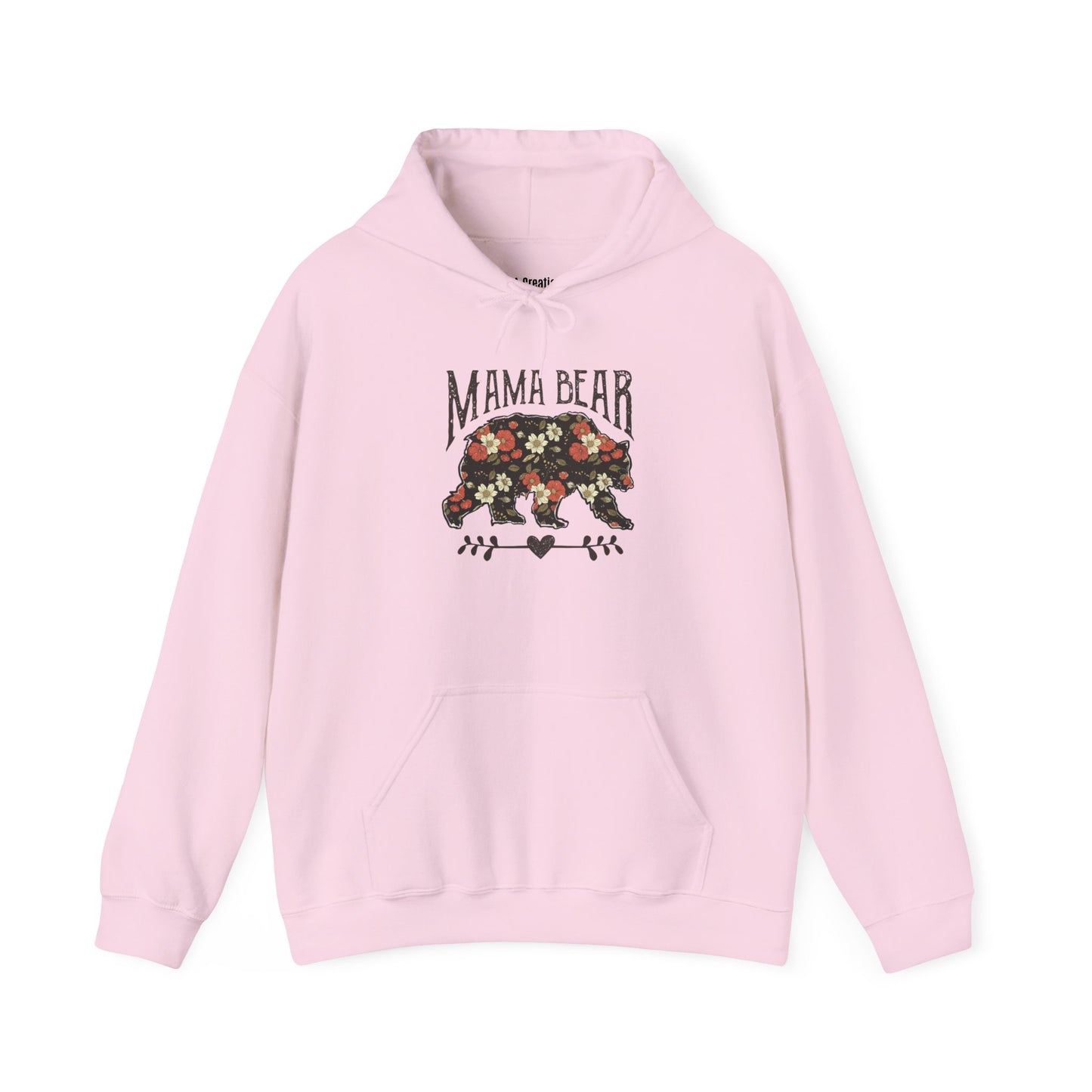Floral Mama Bear Hoodie, Cozy Sweatshirt for Moms, Gift for Mother’s Day, Cute Casual Wear, Nature Themed Apparel