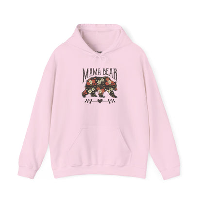 Floral Mama Bear Hoodie, Cozy Sweatshirt for Moms, Gift for Mother’s Day, Cute Casual Wear, Nature Themed Apparel