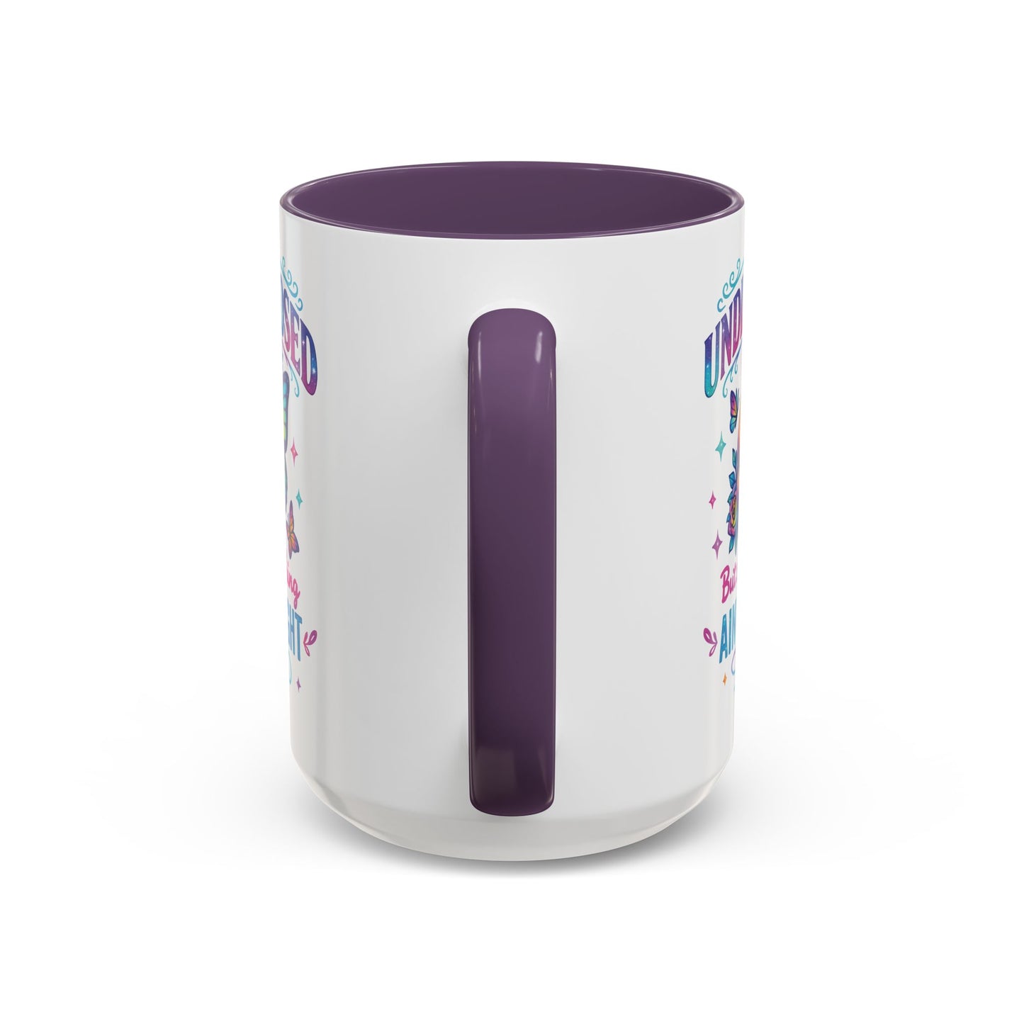 Undiagnosed Vibes Coffee Mug, Bohemian Coffee Cup, Unique Gift for Mental Health Awareness, Colorful Skull Design, Fun Drinking Mug