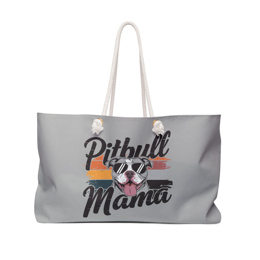 Pitbull Mama Weekender Bag, Stylish Dog Lover Tote, Travel Bag for Pet Owners, Gifts for Dog Moms, Weekend Adventure Bag