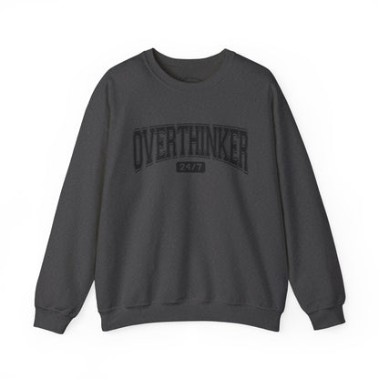 Oversized Overthinker Sweatshirt for Comfort Lovers, Casual Style, Great Gift for Thinkers, Cozy Crewneck for All Occasions