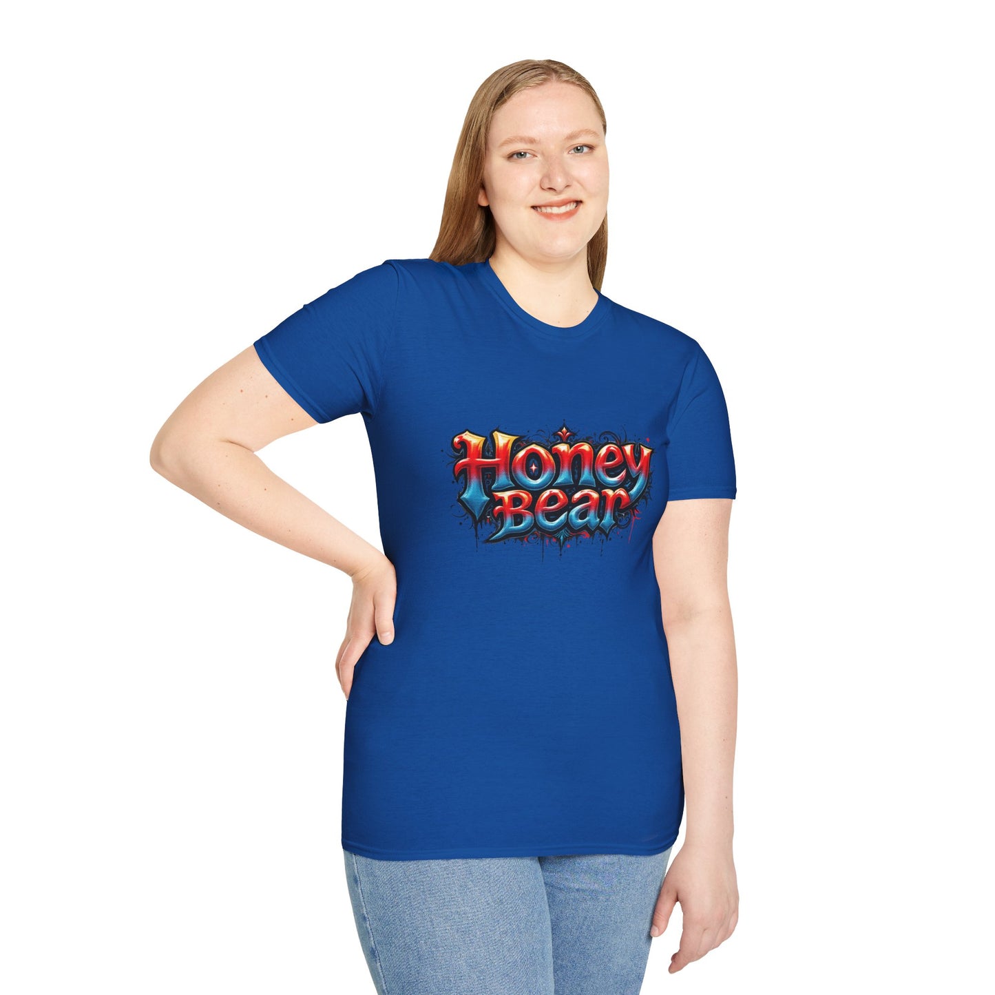 Honey Bear Graphic T-Shirt, Unisex Tee, Cool Casual Wear, Gift for Bear Lovers, Streetwear Style, Trendy Summer Top