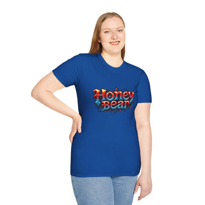 Honey Bear Graphic T-Shirt, Unisex Tee, Cool Casual Wear, Gift for Bear Lovers, Streetwear Style, Trendy Summer Top