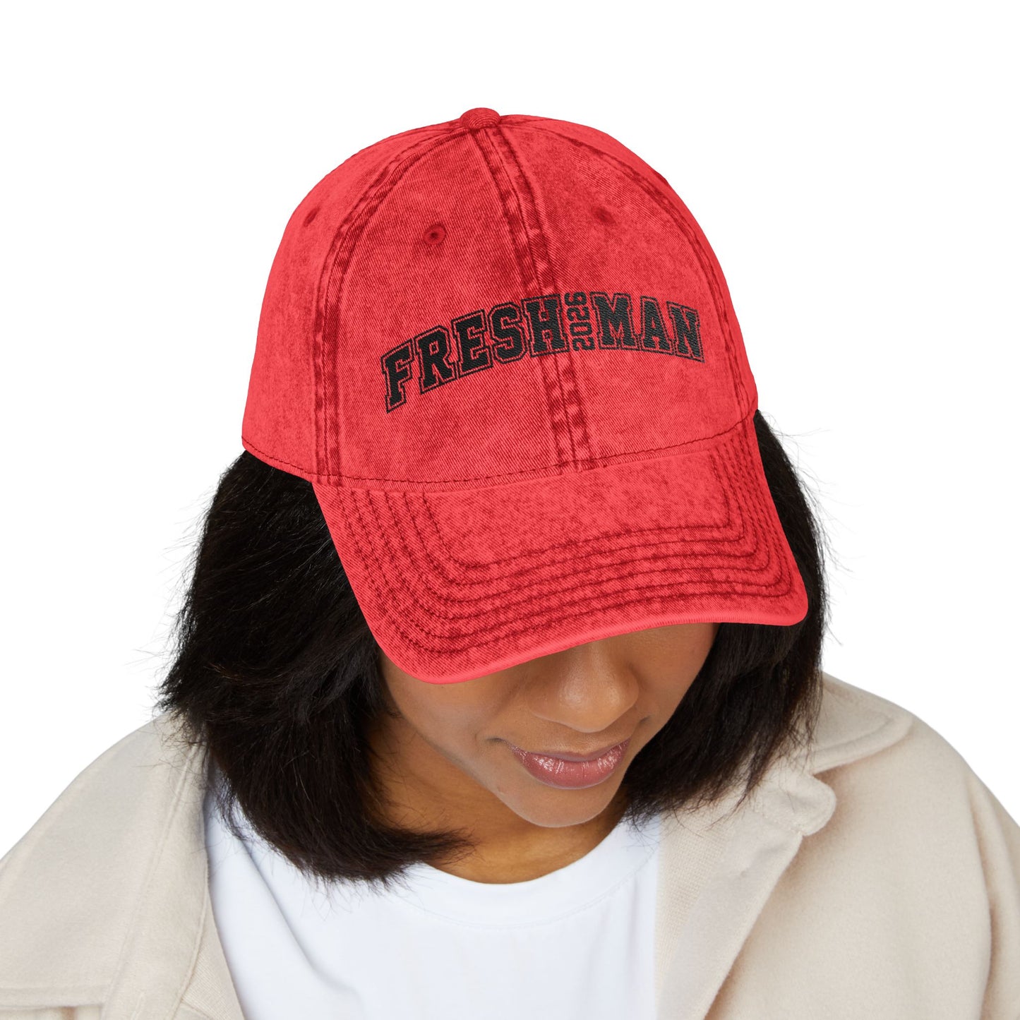 Vintage Embroidered Cap - Freshman 2023 Hat, Casual Summer Accessory, Trendy Gift for Students, College Essentials, Graduation Cap